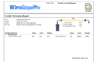 Reporte de Certificación MM 62.5/125 a 1000Mbps